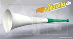 Vuvuzela, 2-teilig, wei-grn