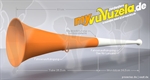 Vuvuzela, 2-teilig, orange-wei