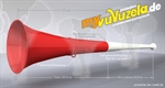 Vuvuzela, 2-teilig, rot-wei