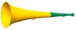 Vuvuzela, 2-teilig, gelb, grn